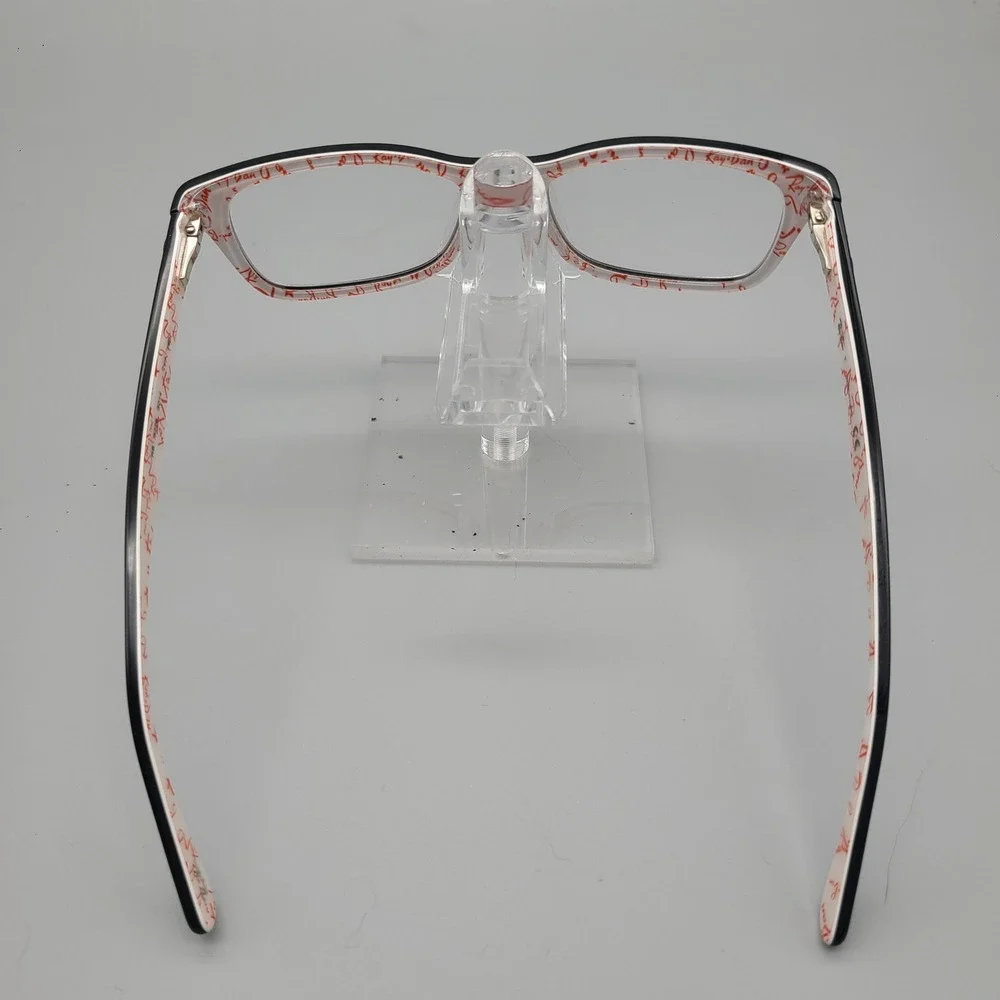 Ray-Ban RB 5228 5014 Black Red Logo  Rectangular Eyeglass Frames 50-17-140